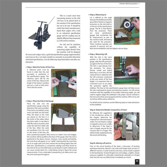 text and images of measuring loft and lie of a golf club