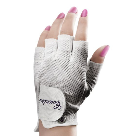 back view of the Powerbilt Countess Half-Finger Golf Gloves