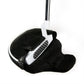 flap opened on the Black Mallet Putter Headcover revealing a putter face and hosel through the slot