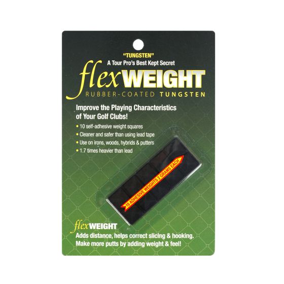 Flex Weight - 10 pack Rubber Tungsten Golf Club Weights retail packaging