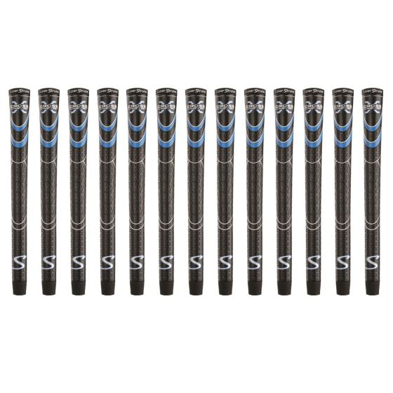 SuperStroke Cross Comfort Black/Blue Standard - 13 Piece Golf Grip Bundle