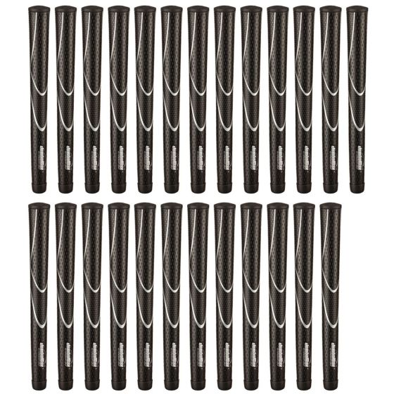 JumboMax Tour Series Medium Black/Grey - 25 Piece Golf Grip Bundle