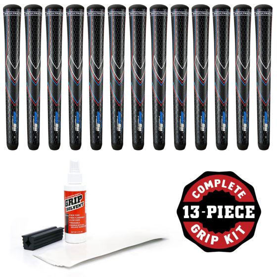 JumboMax JMX UltraLite - 13 piece Golf Grip Kit (with tape, solvent, vise clamp)