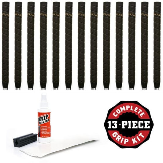 Tacki-Mac Unified Wrap Non Taper - 13 piece Golf Grip Kit (with tape and solvent and vise clamp)