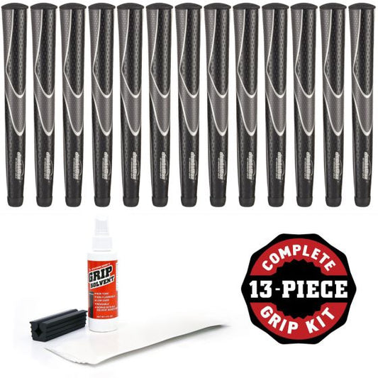 JumboMax Tour Series - 13 piece Golf Grip Kit (with tape and solvent and vise clamp)