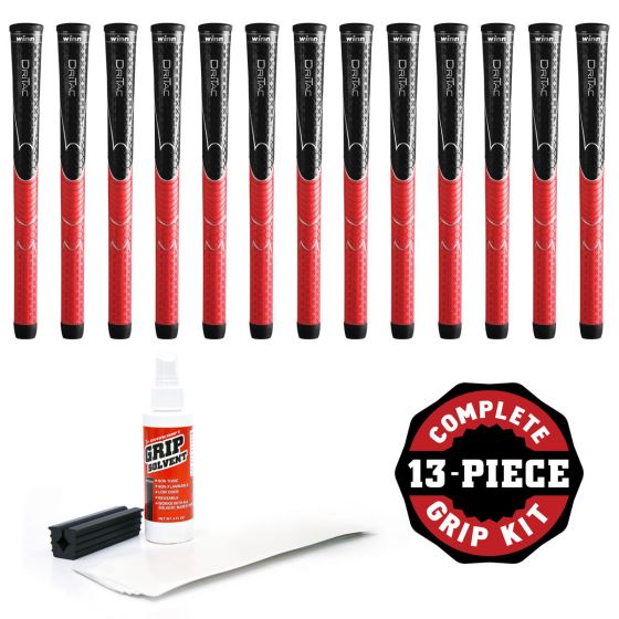 Winn Dri-Tac - 13 piece Golf Grip Kit (with tape and solvent and vise clamp)