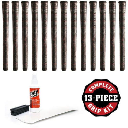 Winn Dri-Tac Lite - 13 Piece Golf Grip Kit (with tape and solvent and vise clamp)