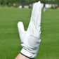 person wearing an Intech Cabretta Men's Golf Glove