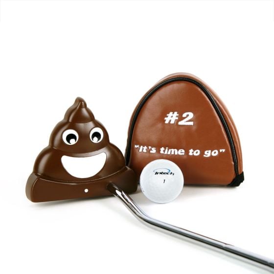 Intech Golf #2 Poop Putter with headcover and golf ball