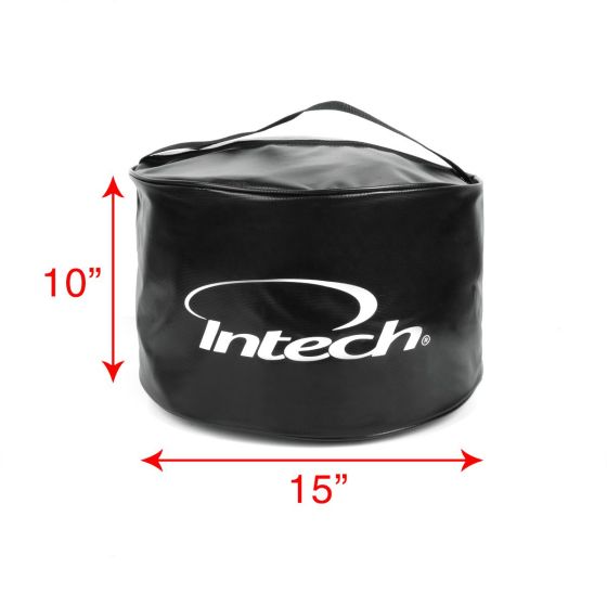 Intech Golf Impact Bag dimensions (10" tall and 15" wide)