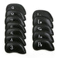 side views of the Intech 12-Piece Thick Synthetic Leather Golf Iron Head Cover Set