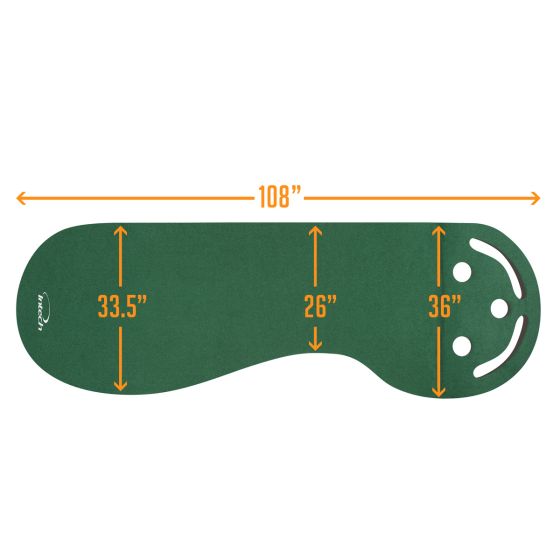 Intech 3 Hole Portable Golf Putting Mat dimensions