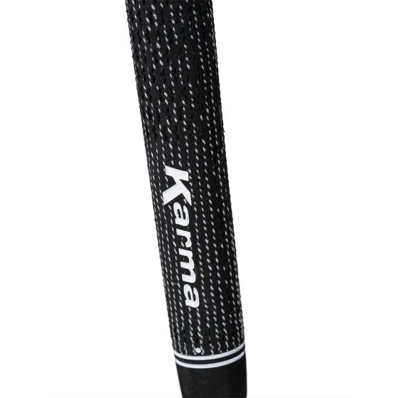 up close view of the bottom of the Karma Velour Full Cord Jumbo Plus (+1/8") Golf Grip