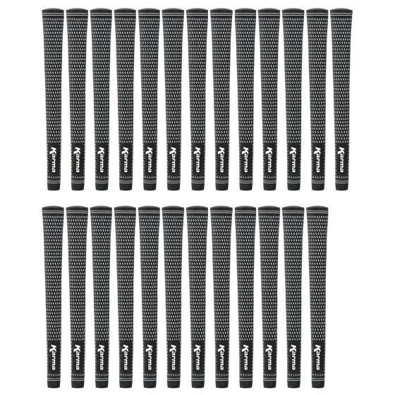 Karma Velour Black/White Jumbo (+1/16") - 25 Piece Golf Grip Bundle