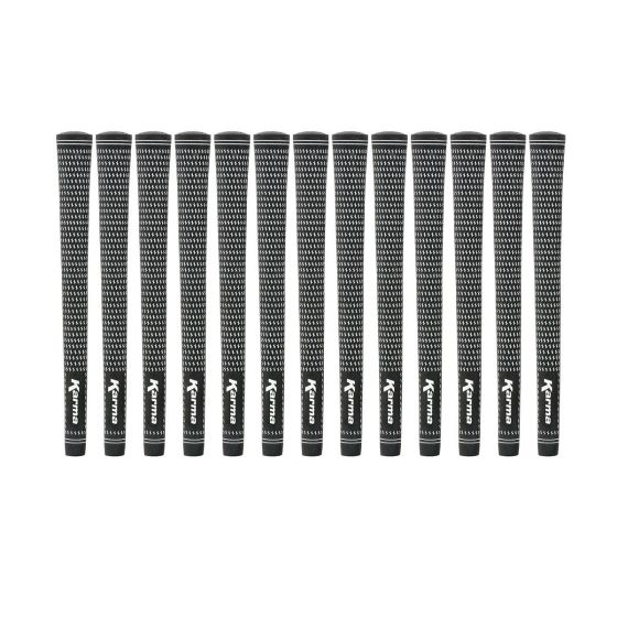 Karma Velour Black/White Midsize (+1/32") - 13 Piece Golf Grip Bundle