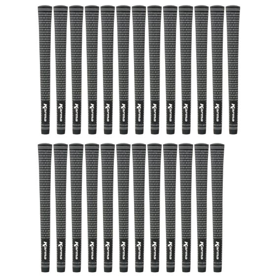Karma Velour Black/White Midsize (+1/32") - 25 Piece Golf Grip Bundle