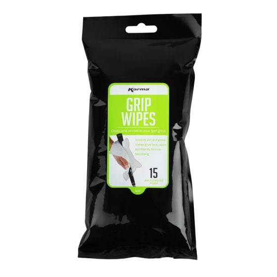 Karma Golf Grip Cleaning Wipes (15 Pack) retail packaging