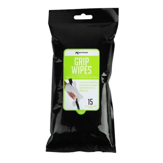 Karma Golf Grip Cleaning Wipes (15 Pack) retail packaging