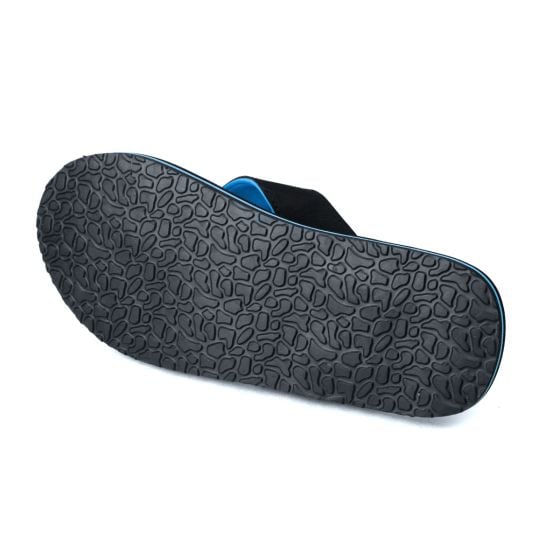 Norty Men's Black/Blue Flip Flop Sandals