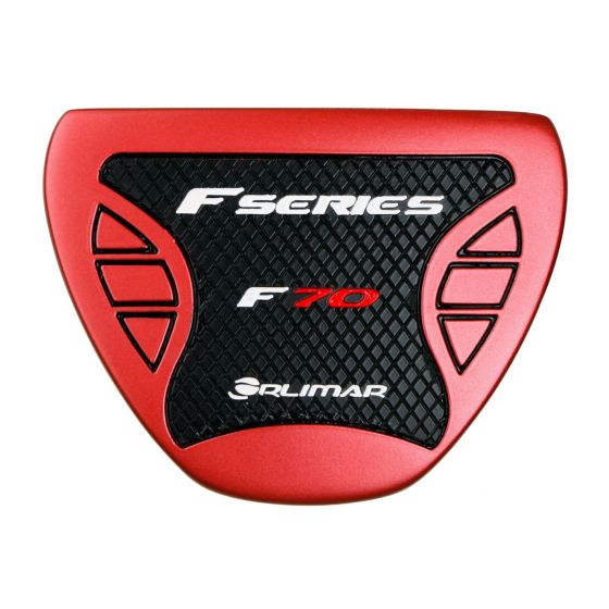 sole view of the Orlimar F70 Red/Black putter