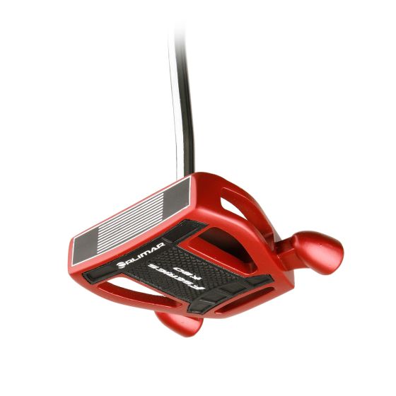 angled sole and face view of Orlimar F80 Putter - Red/Black