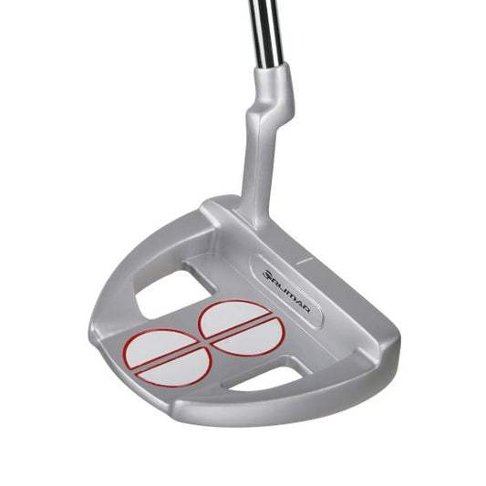 top angled view of Orlimar F75 Silver/Red putter