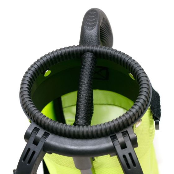 top view of the Lime Green Orlimar Pitch 'N Putt Junior Lightweight Stand / Carry Golf Bag