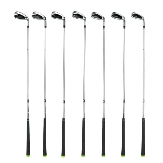 view of the Orlimar Golf Intercept Iron Set all at the same length