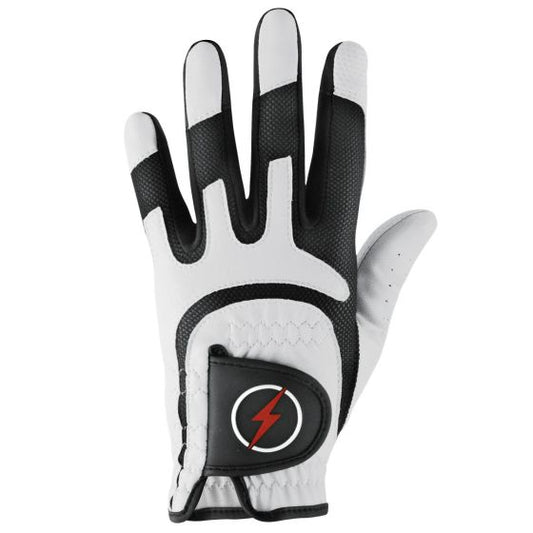 Powerbilt Junior One-Fit Golf Glove - LH White/Black