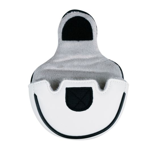 bottom view of opened White Mallet Putter Headcover