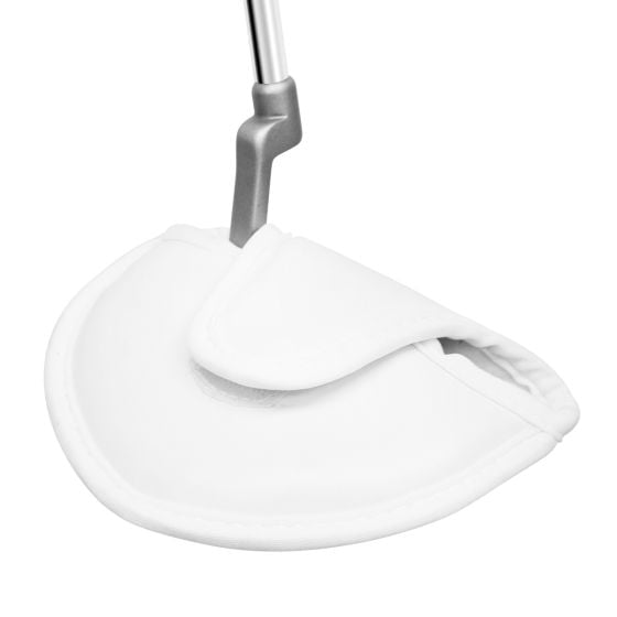 White Mallet Putter Headcover (Oversize) on a putter