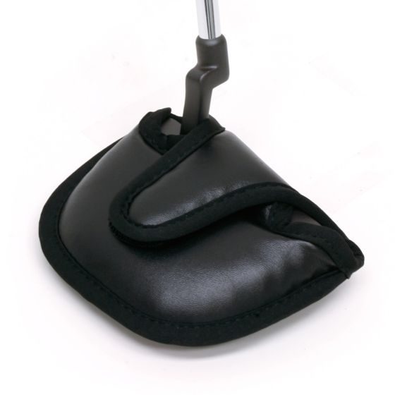 Black Mallet Putter Headcover (Standard Size) on a putter