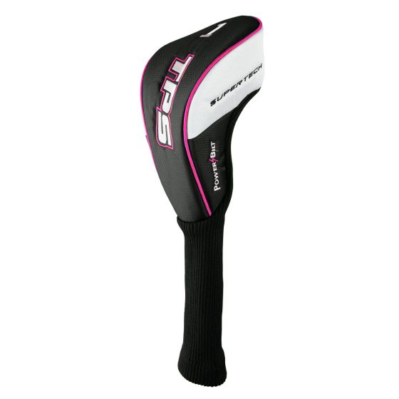 Powerbilt Golf TPS Supertech White/Pink 12º Ladies Driver headcover