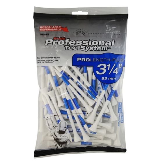 Pride Professional Tee System Golf Tees (Resealable Bag)