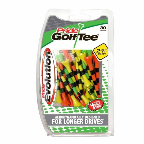 Pride Evolution Striped Plastic Golf Tees (30 Pack)