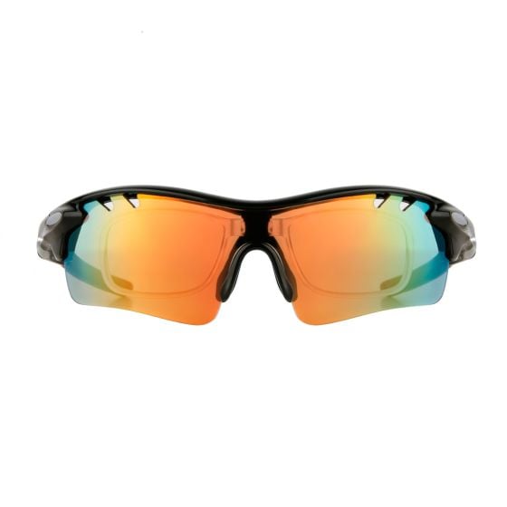 Tour Gear Gloss Black Interchangeable Sunglasses (with 5 Lenses)