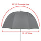 Measurement of the canopy of the Orlimar Dri-Clubz Golf Bag Umbrella saying '32 1/4" Coverage Area'
