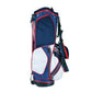 Powerbilt TPS Dunes USA Flag Stand Golf Bag in standing or upright position