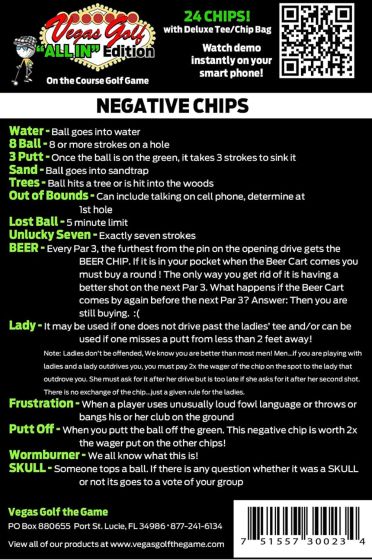 negative chip glossary for the VEGAS GOLF All-in Bonus Pack On The Course Golf Game!