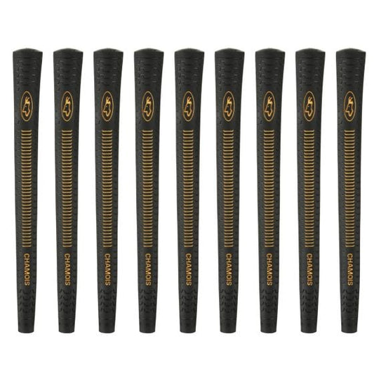 Avon Chamois Black Standard - 9 Piece Golf Grip Bundle