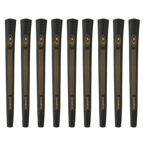 Avon Chamois Jumbo Black 9 Piece Golf Grip Bundle