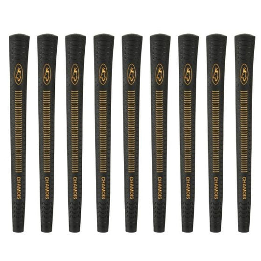 Avon Chamois Jumbo Black 9 Piece Golf Grip Bundle