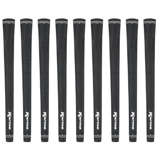Karma Velour Black Standard - 9 Piece Golf Grip Bundle