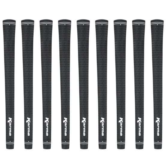 Karma Velour Black Midsize (+1/32") - 9 Piece Golf Grip Bundle