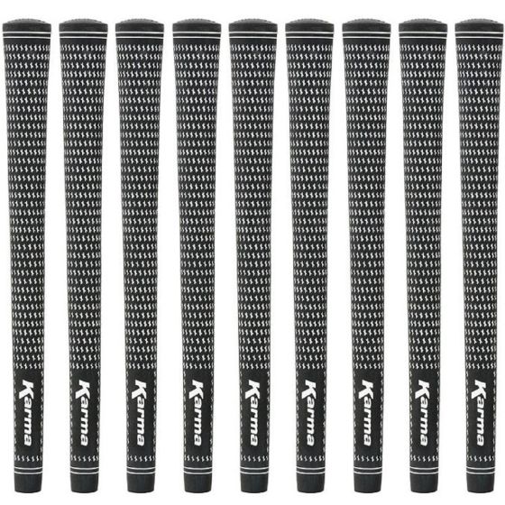 Karma Velour Black/White Junior - 9 Piece Golf Grip Bundle