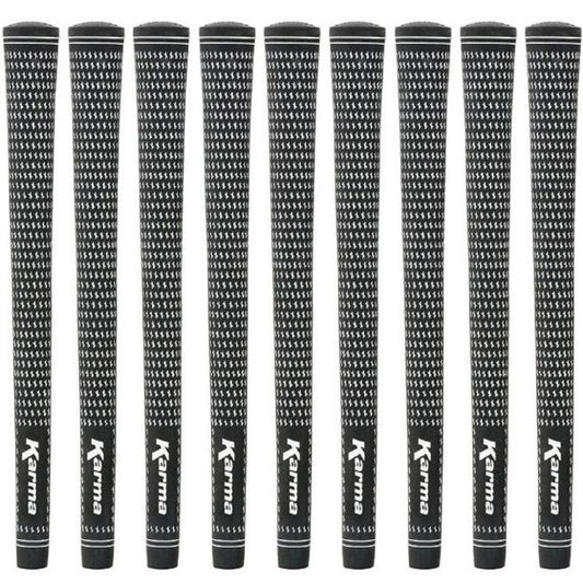 Karma Velour Black/White Junior - 9 Piece Golf Grip Bundle