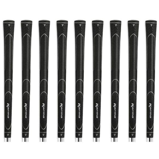 Karma Super Lite Black Undersize - 9 Piece Golf Grip Bundle