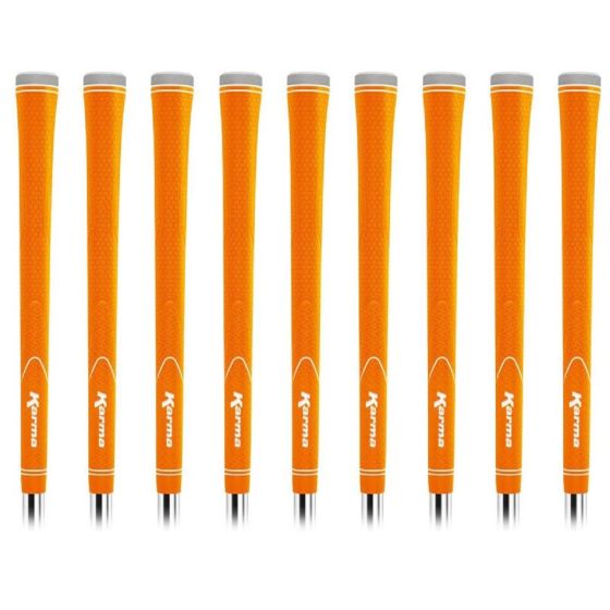 Karma Neion II Orange Standard - 9 Piece Golf Grip Bundle