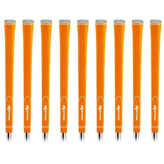Karma Neion II Orange Standard - 9 Piece Golf Grip Bundle