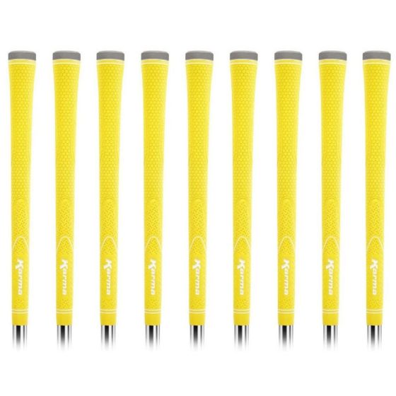Karma Neion II Yellow Standard - 9 Piece Golf Grip Bundle